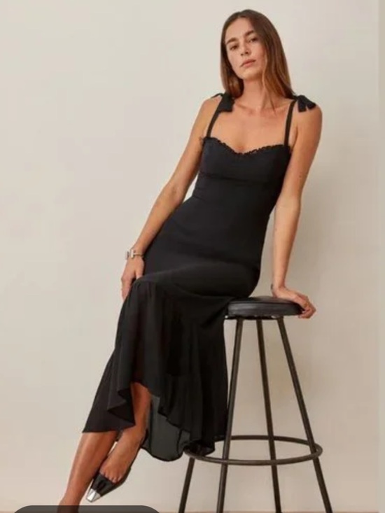 Reformation Black Nikita Dress 10 - Picture 3 of 8